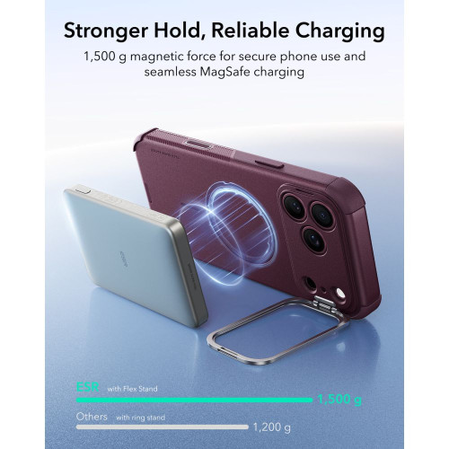 Esr Cyber Tough Kickstand Magsafe Iphone 17 Pro / 18 Pro Deep Burgundy, widok 7