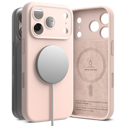 Ringke Silicone Magnetic Magsafe Iphone 18 Pro Max Pink Sand
