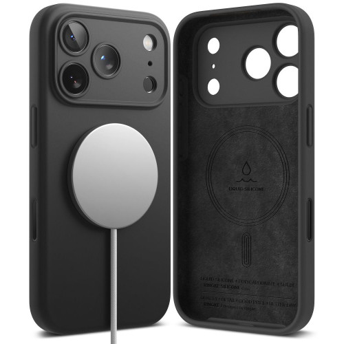 Ringke Silicone Magnetic Magsafe Iphone 18 Pro Black, widok 2
