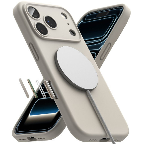 Ringke Silicone Magnetic Magsafe Iphone 18 Pro Stone, widok 5