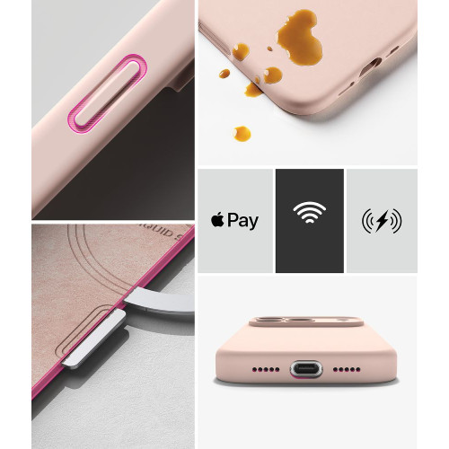Ringke Silicone Magnetic Magsafe Iphone 18 Pro Pink Sand, widok 7