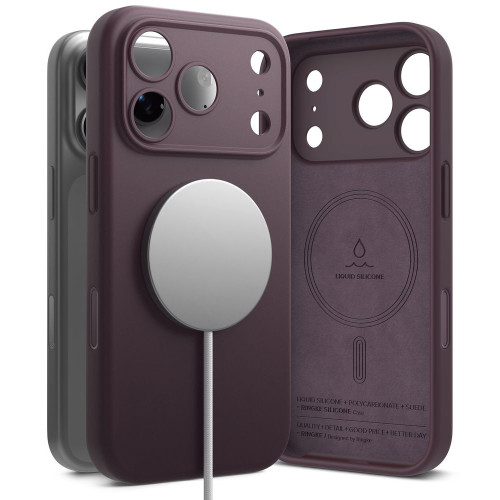 Ringke Silicone Magnetic Magsafe Iphone 18 Pro Dark Cherry
