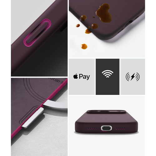 Ringke Silicone Magnetic Magsafe Iphone 18 Pro Dark Cherry, widok 8