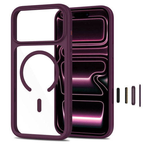 Tech-protect Magone Magsafe Cc + Glass 2-pack Iphone 17 Pro Max / 18 Pro Max Dark Cherry/clear, widok 2