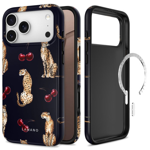 Tech-protect Lamano Magsafe Iphone 17 Pro / 18 Pro Midnight Cherry