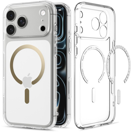 Spigen Ultra Hybrid Magsafe Iphone 17 Pro Max / 18 Pro Max Clear/gold, Ansicht 2