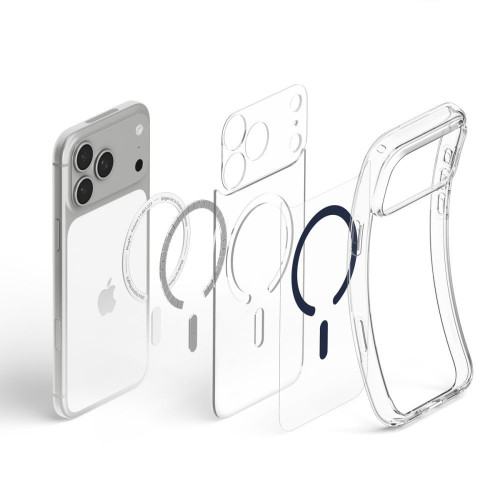 Spigen Ultra Hybrid Magsafe Iphone 17 Pro Max / 18 Pro Max Clear/deep Blue, Ansicht 6