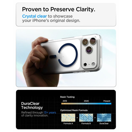 Spigen Ultra Hybrid Magsafe Iphone 17 Pro Max / 18 Pro Max Clear/deep Blue, Ansicht 7