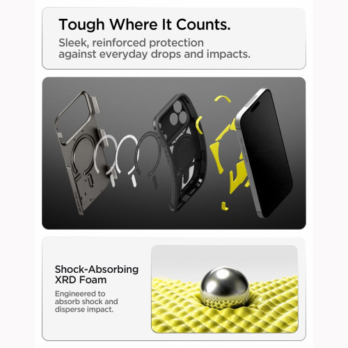 Spigen Tough Armor T Magsafe Iphone 17 Pro Max / 18 Pro Max Gunmetal, pohled 8