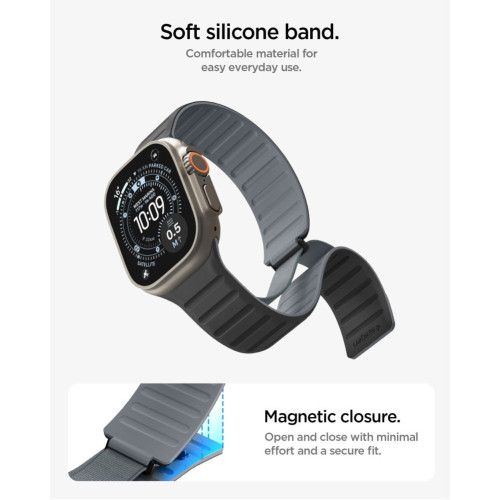 Spigen Athlex Air M Apple Watch 8 / 9 / 10 / 11 / Se / Ultra (44 / 45 / 46 / 49 Mm) Active Black/grey, view 6