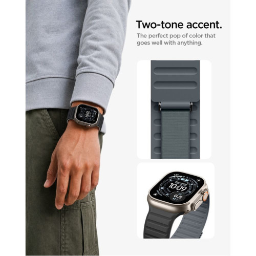 Spigen Athlex Air M Apple Watch 8 / 9 / 10 / 11 / Se / Ultra (44 / 45 / 46 / 49 Mm) Active Black/grey, view 8