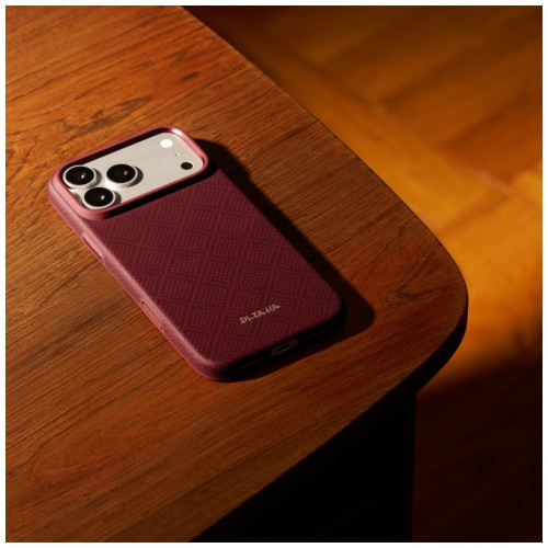 Etui PITAKA Summa Case do iPhone 18 Pro Max / 17 Pro Max burgundowy, widok 8
