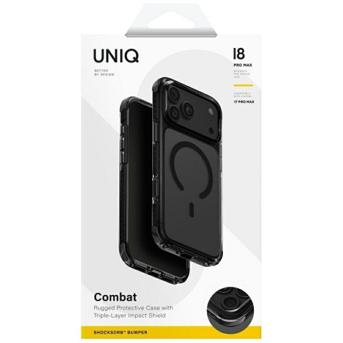 Etui UNIQ Combat do iPhone 18 Pro Max / 17 Pro Max Magclick Charging czarny, Ansicht 6