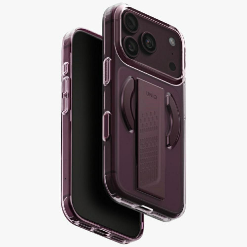 Etui UNIQ Heldro Air do iPhone 18 Pro / 17 Pro Magclick Charging burgundowy