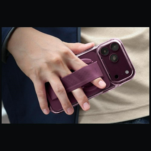 Etui UNIQ Heldro Air do iPhone 18 Pro / 17 Pro Magclick Charging burgundowy, Ansicht 6