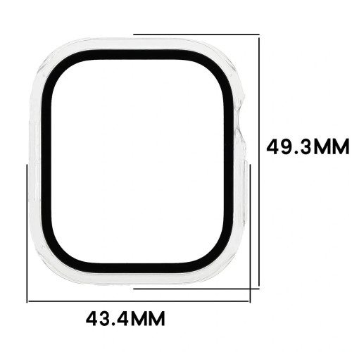 Bizon Case Watch Adamo tok az Apple Watch Series 12-höz, él és gombok nézete