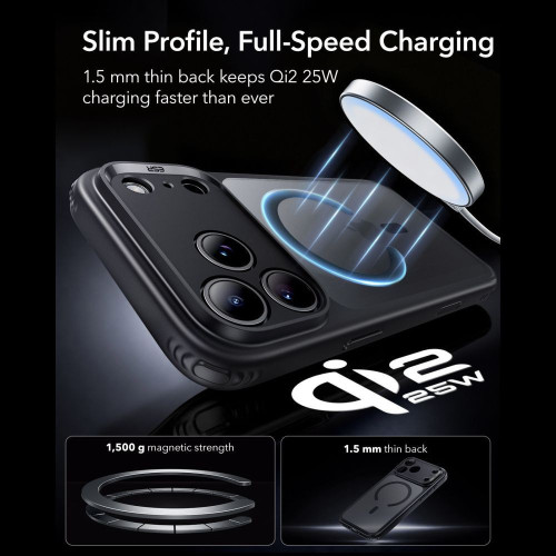 Esr Classic Hybrid Magsafe Iphone 17 Pro / 18 Pro Frosted Black, view 5