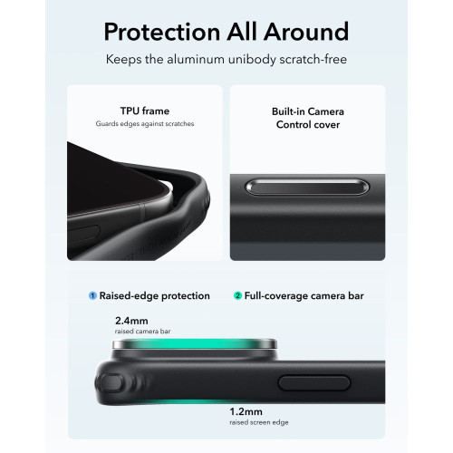 Esr Classic Hybrid Kickstand Magsafe Iphone 17 Pro / 18 Pro Frosted Black, view 5