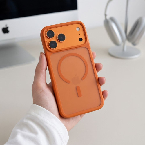 Tech-protect Magmat Magsafe Cc Iphone 17 Pro / 18 Pro Matte Cosmic Orange, view 8