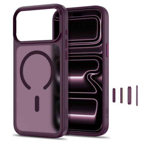 Tech-protect Magmat Magsafe Cc Iphone 17 Pro Max / 18 Pro Max Matte Burgundy, view 2