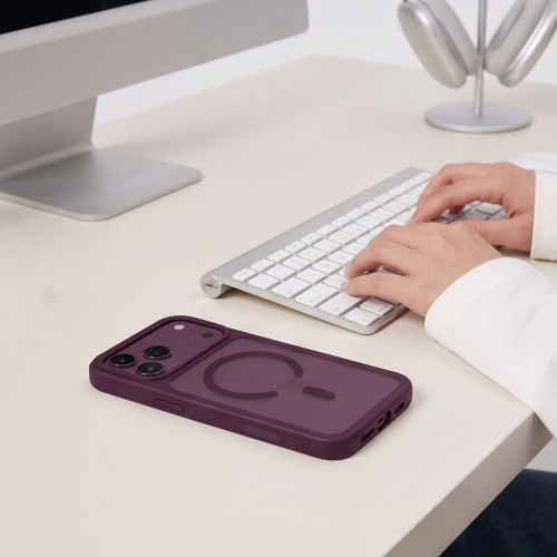 Tech-protect Magmat Magsafe Cc Iphone 17 Pro Max / 18 Pro Max Matte Burgundy, view 6