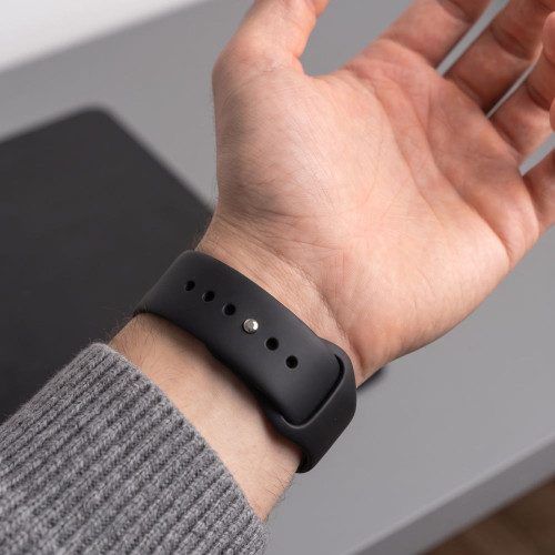 Tech-protect Silicone Apple Watch 8 / 9 / 10 / 11 / 12 / Se / Ultra (44 / 45 / 46 / 49 Mm) Black, pohled 5