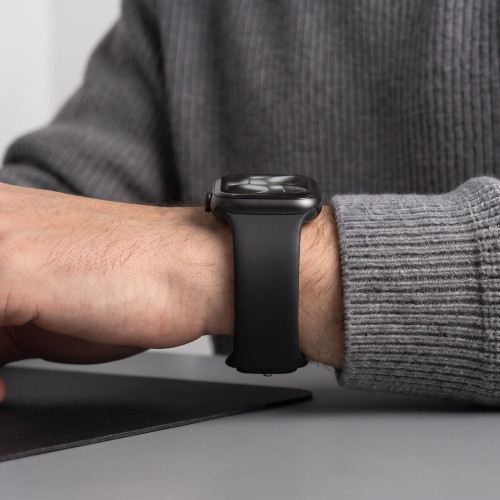 Tech-protect Silicone Apple Watch 8 / 9 / 10 / 11 / 12 / Se / Ultra (44 / 45 / 46 / 49 Mm) Black, pohled 6