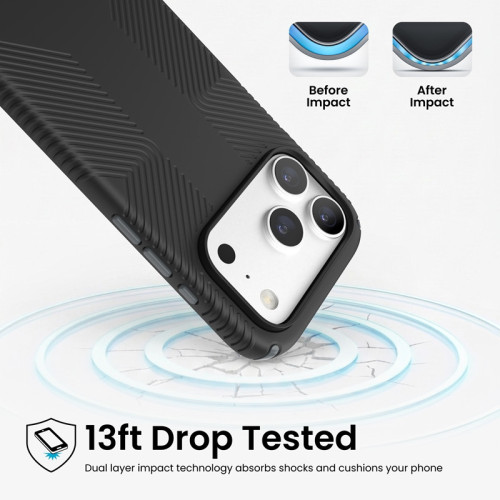 Speck Presidio2 Grip MagSafe - Etui iPhone 18 Pro / 17 Pro (Black), view 3