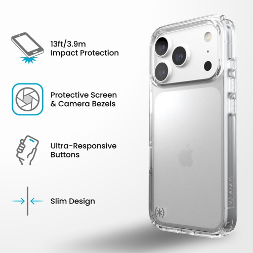 Speck Presidio Perfect Clear - Etui iPhone 18 Pro / 17 Pro (Clear), view 4