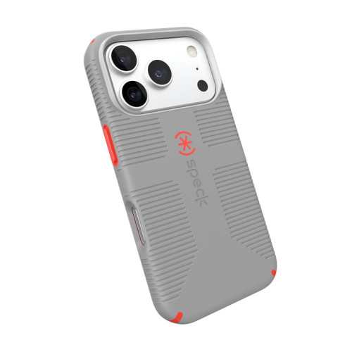 Speck Candyshell Grip MagSafe - Etui iPhone 18 Pro / 17 Pro (Overcast Grey)