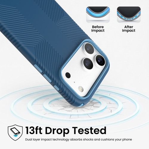 Speck Presidio2 Grip MagSafe - Etui iPhone 18 Pro Max / 17 Pro Max (Deep Sea), pohled 3