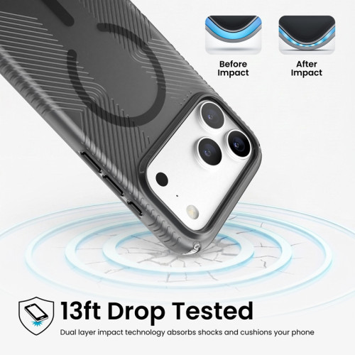 Speck Presidio Lux Grip MagSafe - Etui iPhone 18 Pro Max / 17 Pro Max (Obsidian), pohled 3