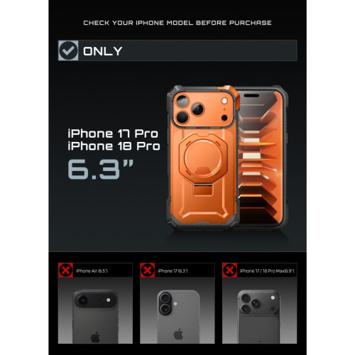 Supcase Ub Grip Mag Magsafe Iphone 17 Pro / 18 Pro Coral, view 4