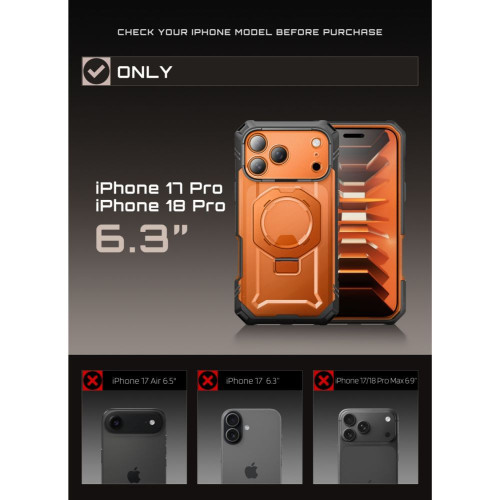 Supcase Grip Pro Mag Magsafe Iphone 17 Pro / 18 Pro Coral, view 7