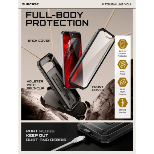 Supcase Unicorn Beetle Pro Google Pixel 11 Pro Black, nézet 5