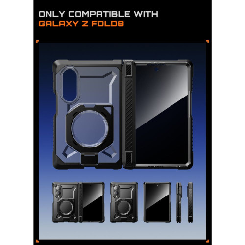 Supcase Ub Grip Mag Magsafe Galaxy Z Fold 8 Privacy Glass Black, view 5