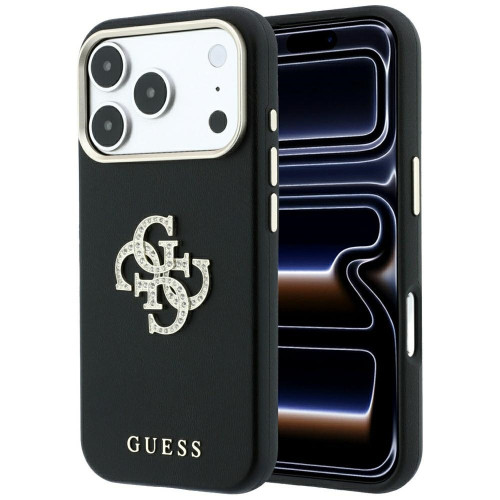 Etui Guess Smooth & Big Strass Logo do iPhone 18 Pro Max / 17 Pro Max czarny
