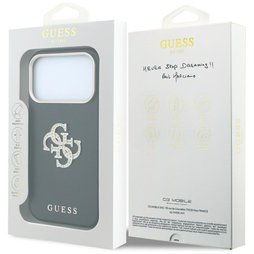Etui Guess Smooth & Big Strass Logo do iPhone 18 Pro Max / 17 Pro Max czarny, nézet 8