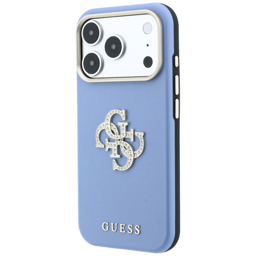 Etui Guess Smooth & Big Strass Logo do iPhone 18 Pro Max / 17 Pro Max niebieski, view 2