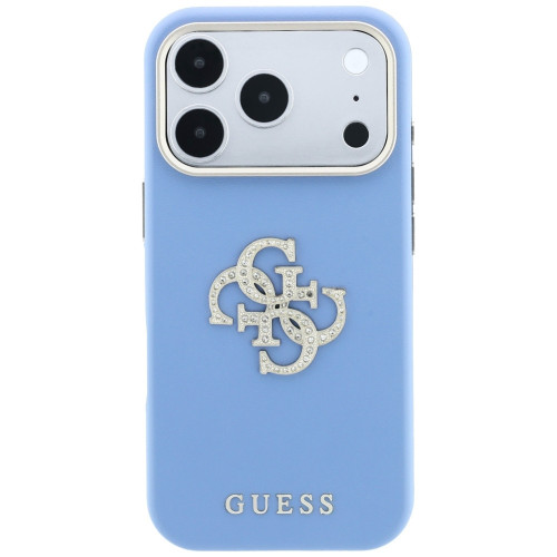 Etui Guess Smooth & Big Strass Logo do iPhone 18 Pro Max / 17 Pro Max niebieski, view 3