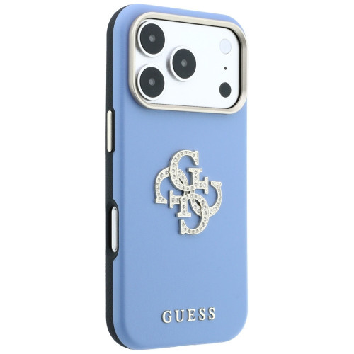 Etui Guess Smooth & Big Strass Logo do iPhone 18 Pro Max / 17 Pro Max niebieski, view 4