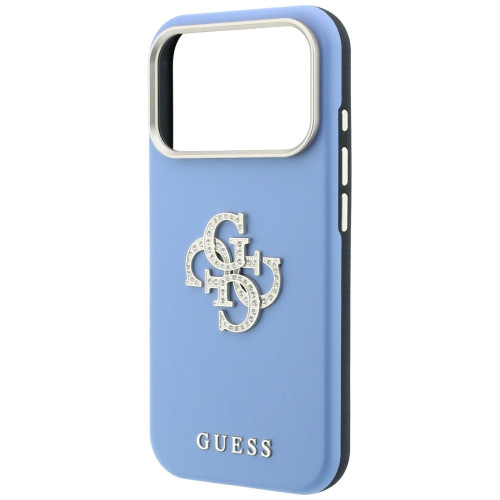 Etui Guess Smooth & Big Strass Logo do iPhone 18 Pro Max / 17 Pro Max niebieski, nézet 6
