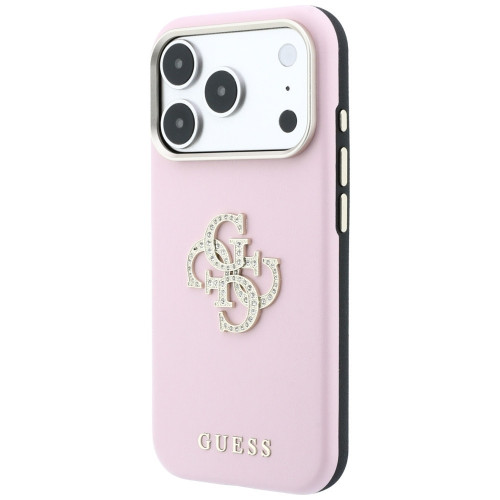 Etui Guess Smooth & Big Strass Logo do iPhone 18 Pro Max / 17 Pro Max różowy, view 2