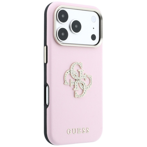 Etui Guess Smooth & Big Strass Logo do iPhone 18 Pro Max / 17 Pro Max różowy, view 4