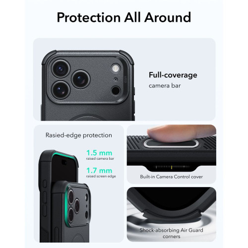 Esr Cyber Tough Magsafe Iphone 17 Pro / 18 Pro Black, Ansicht 3