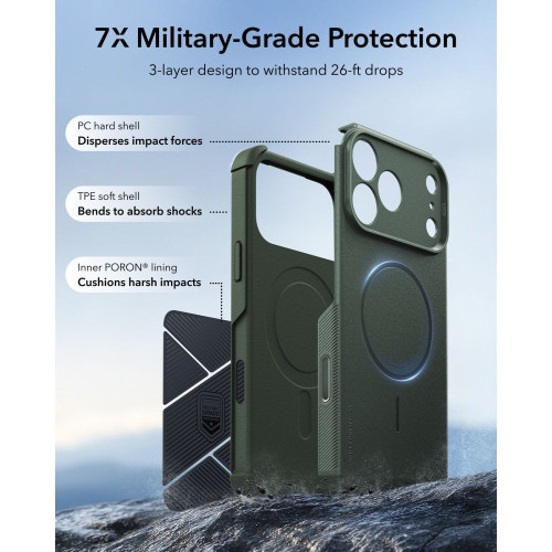 Esr Cyber Tough Magsafe Iphone 17 Pro / 18 Pro Green, view 4