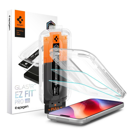 SzkŁo Hartowane Spigen Glas.tr Ez Fit Pro Hd Ac 2-pack Iphone 16 Pro / 17 / 17 Pro / 18 Pro Clear