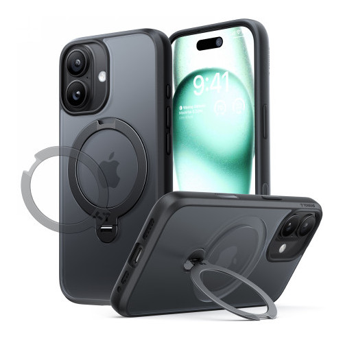 TORRAS Ostand Spin - etui do iPhone 17 kompatybilne z MagSafe (black), nézet 2