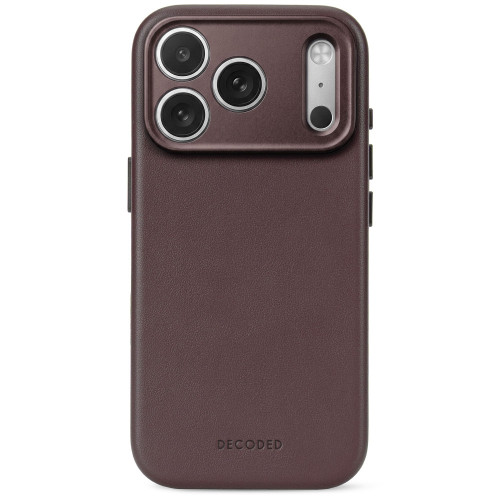 Decoded Leather Backcover - skórzane etui do iPhone 18 Pro / 17 Pro kompatybilne z MagSafe (chocolat brown)