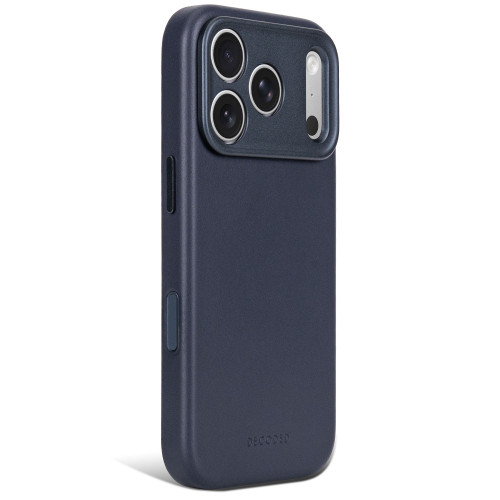Decoded Leather Backcover - skórzane etui do iPhone 18 Pro / 17 Pro kompatybilne z MagSafe (midnight), widok 3